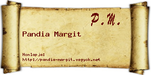 Pandia Margit névjegykártya